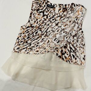 Bebe Leopard Print Layered top